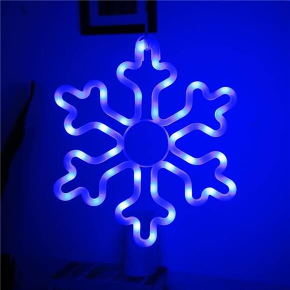 Christmas Decorations Outdoor Lights,4pcs LED Snowflake Lights,11.4”Snowflake - Picture 1 of 7